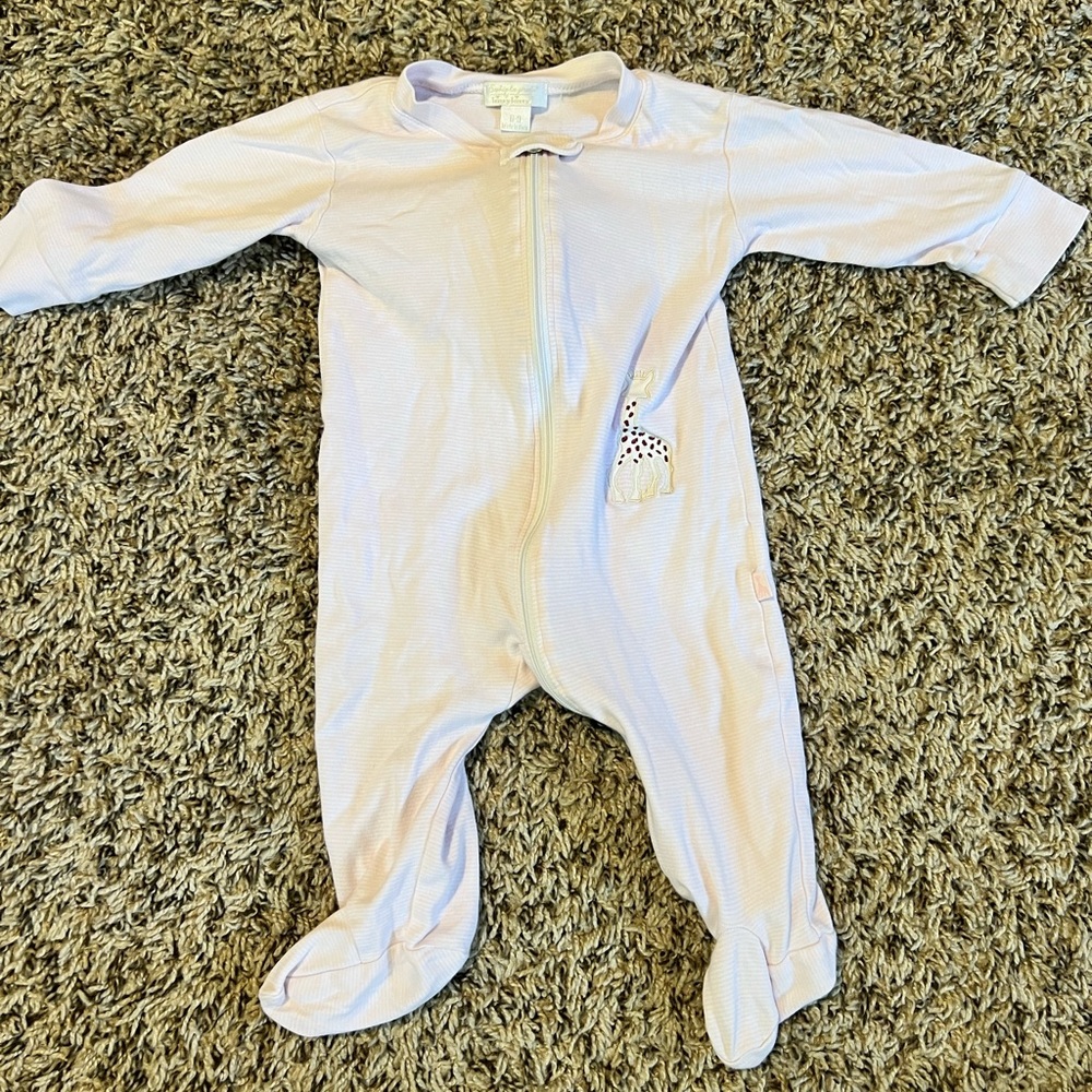 Kissy Kissy Sophie La Girafe Zipper Footie 6-9m